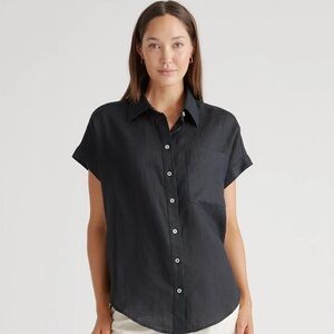 NWT Quince 100% European Linen Camp Shirt